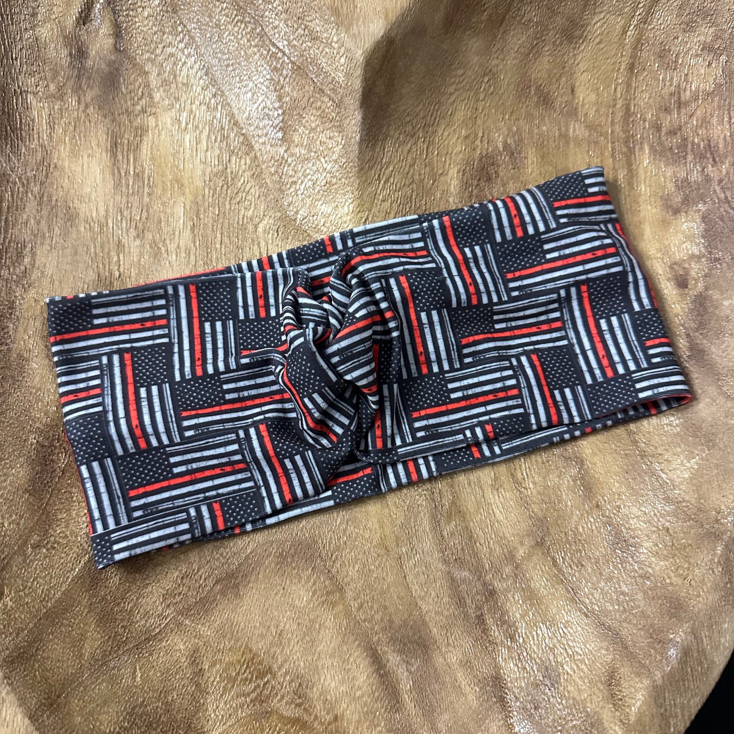 Thin red line flag headband