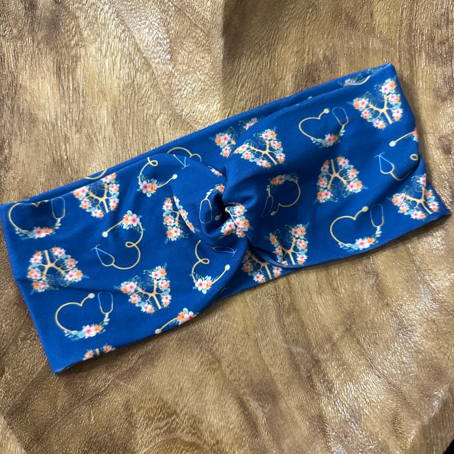 Floral Lungs and stethoscope headband