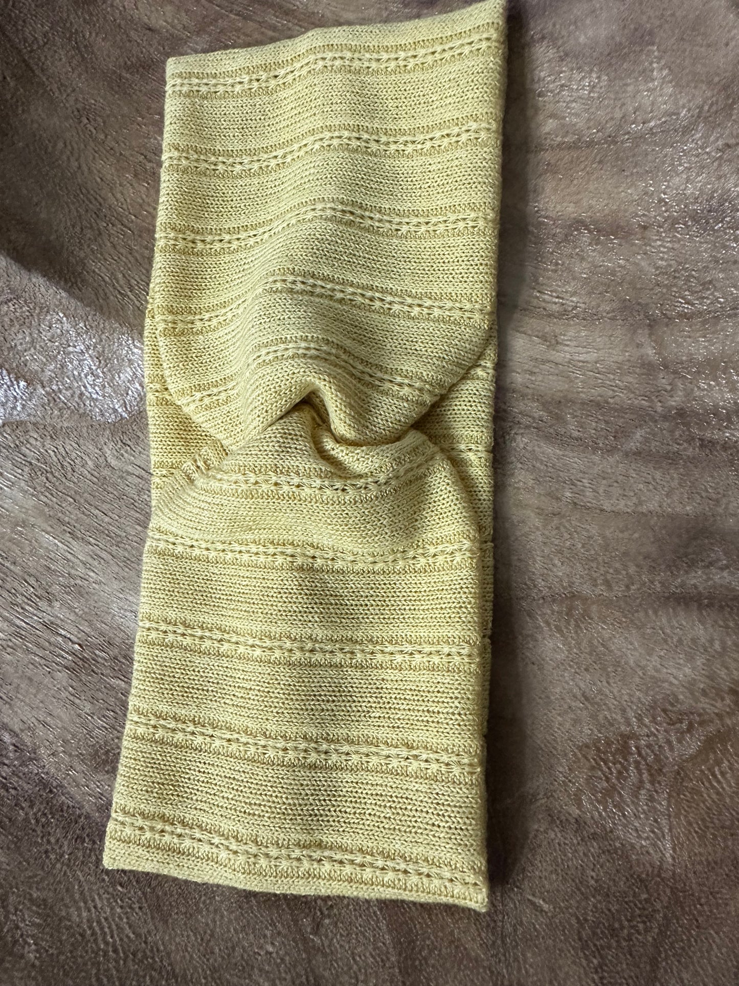 Yellow knit headband