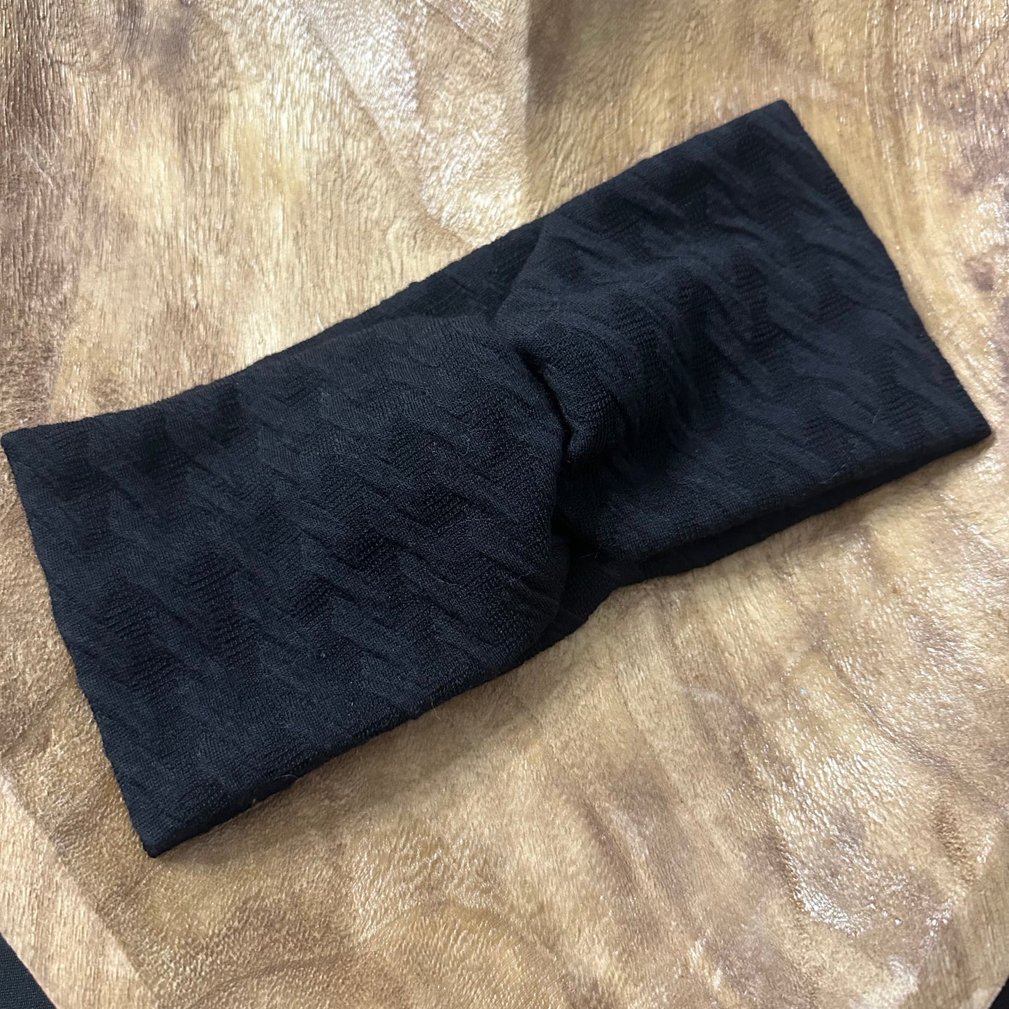 Black knit headband