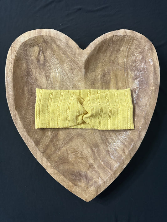 Yellow knit headband